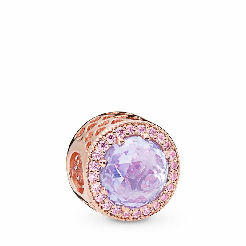 Talismane Pandora Rose™ Lavender Radiant Inima Lavandă/Roz (buHVLYp7)